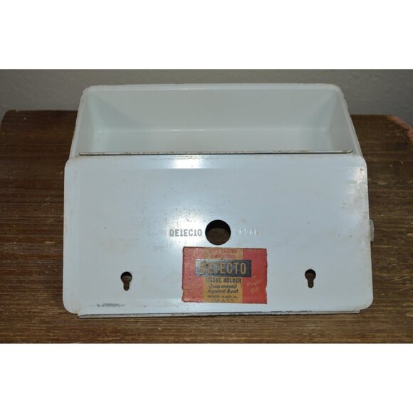 Vintage Detecto Hand Painted Floral Metal Tissue Box Dispenser READ - Picture 13 of 13